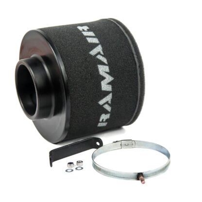 This is a performance induction kit for the E46 3 Series. This intake kit replaces the OEM restrictive air box. Features   Easy to clean using hot soapy water   T304 Stainless steel cage support structure   100% Hand made in the UK – Guaranteed against manufacturing defects for life   What Does It Do? Ramair SR induction kits are designed to eliminate the major sources of air flow restriction that your vehicle experiences from the factory intake system. Ramair guarantees that by replacing your restrictive OEM intake system with an aftermarket Ramair component you will see an increase in power and throttle response. The filters are designed to achieve high