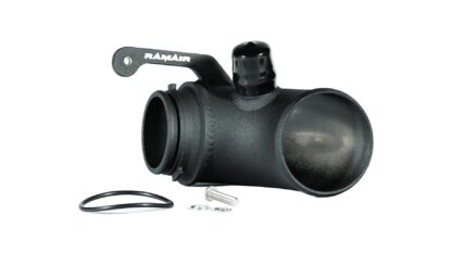 This is an over size turbo inlet pipe for the IHI turbo chargers used on the 2.0 and 1.8 TFSI (EA888) engines used in MQB chassis vehicles such as (but not limited to) the Golf GTI (mk7) and Audi S3 (8P). This is a direct replacement for the standard turbo inlet elbow and is compatible with the OEM intake hose and air box. The inlet elbow comes with all the fittings required and is supplied with clear step-by-step photographic instructions. Supplied with the kit is a replacement O-ring in case the standard part is worn or perished. This part allows for increased potential airflow and slightly increased induction sound. The inlet elbow is made from light weight aluminium tube with CNC machined connections and a laser cut bracket