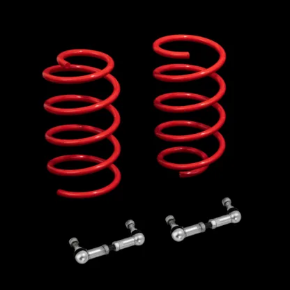 This kit comes with rear lowering drop links that provide adjustments from the OE height to a 25mm drop.