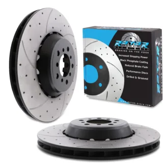 Gravity Front Drilled Grooved Vented 380mm Brake Discs - BMW F80 M3 & Competition 14–20