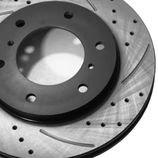 Gravity Front Drilled Grooved 294mm Brake Discs - Mitsubishi L200 2.4 2.5 3.5 4X4 05+