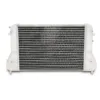 Tube and fin design for good heat transfer properties with low weight and low pressure drop across its core.