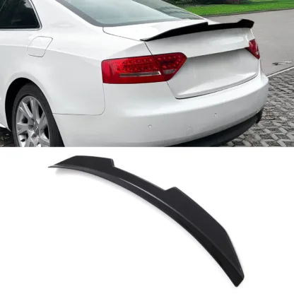 Add style and aerodynamic performance with a Gravity Performance rear spoiler. Transform the look and profile of your Audi