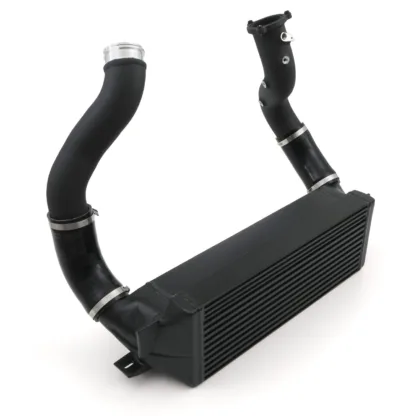 offering greater cooling efficiency with their high flow end tanks and bar-and-plate cores. Paired with a set of performance-orientated charge pipes