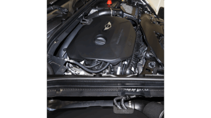 we retained all the stock provisions for sensors and mounting points. The sleek black finish seamlessly blends into the engine bay