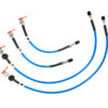Stainless steel brake lines will not expand under load unlike OEM rubber hoses</li>