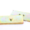 <p>These plates are CNC machined from a solid billet of Steel for strength and Zinc plated to resist corrosion.</p>
