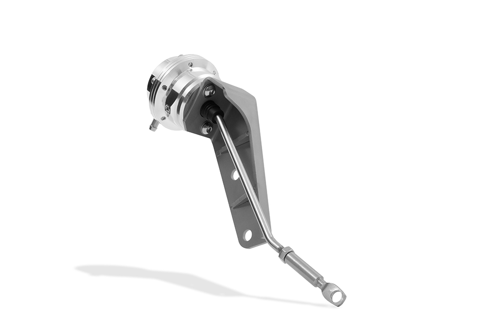 or slightly above factory boost levels. The actuator can be assembled with a stiffer spring upon request. Please contact us directly concerning this process It is designed and built with the intention of increasing the boost output of a turbocharged system. We cannot guarantee compatibility with all applications