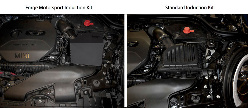 and it picks up on the stock mounting locations with rubber grommets to reduce vibration and noise. You can find a replacement filter for this kit <a href="https://www.forgemotorsport.co.uk/Replacement_filter_for_FMINDF56_FMINDK26_FMINDFPA--product--1679.html" target="_blank">here</a>.</p>