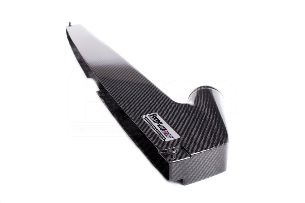 you can expect to see a carbon fibre housing that flows beautifully along the engine bay