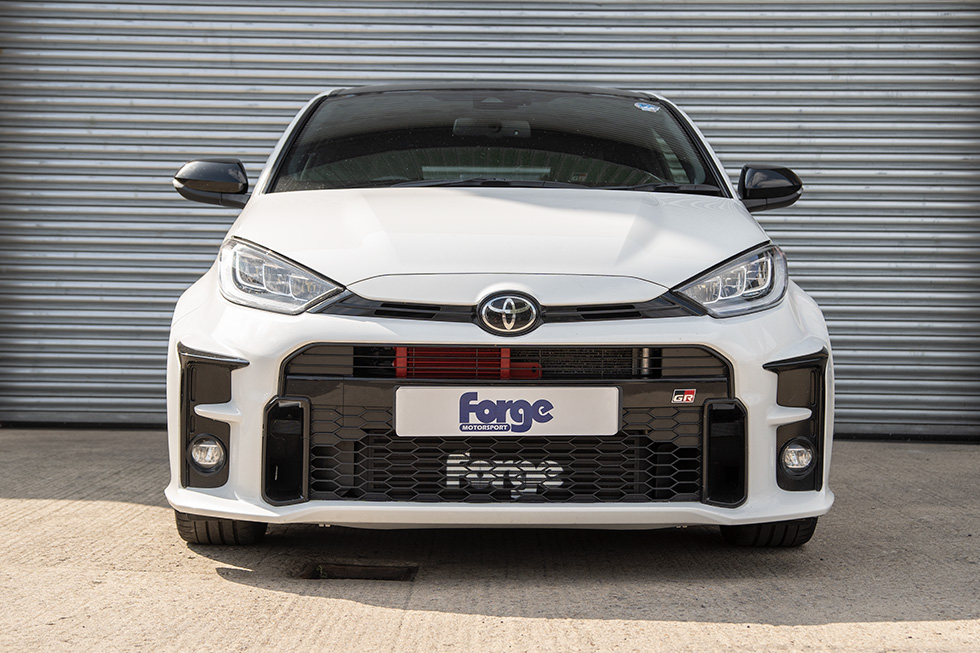 and tested at our headquarters in Gloucester UK. Throughout the development process we have strived to <strong>improve the efficiency and performance</strong> of the Yaris GR&rsquo;s engine. Our project brief was to develop an intercooler utilising all of the available space available in the original position of the OEM intercooler