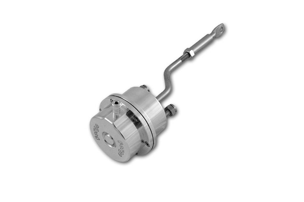 or slightly above factory boost levels. The actuator can be assembled with a stiffer spring upon request. Please contact us directly concerning this process It is designed and built with the intention of increasing the boost output of a turbocharged system. We cannot guarantee compatibility with all applications