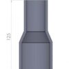 <li>Straight reducer hoses are 100mm long up to 57mm diameter and 125mm long from 60mm to 102mm.</li>