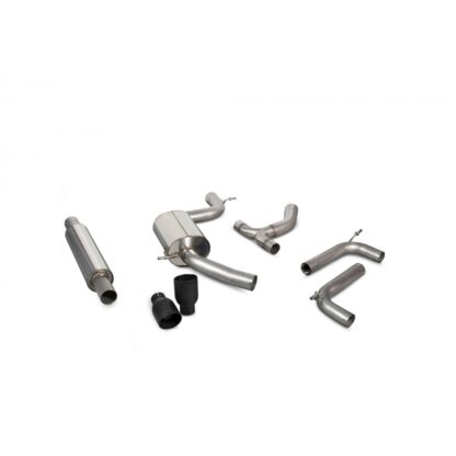 <p>3" Scorpion Resonated Cat Back Exhaust system with Black ceramic twin 100mm Daytona trims</p>