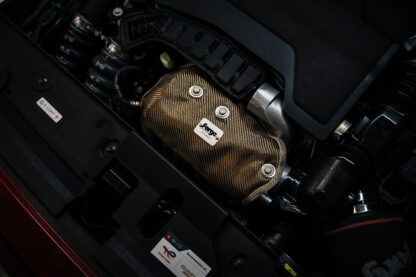 <strong>reducing the engine bay temperatures </strong>so that surrounding components will be less effected. This includes anything from coolant and electrical components to the general air temperature that can benefit induction.</p>