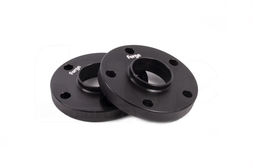 <p>The spacers are anodised black to inhibit corrosion and "bonding" to the wheel or hub and are machined with an alloy spigot to allow centering on the hub (often called "hubcentric" spacers).</p>