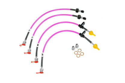 Stainless steel will not expand under load unlike OEM rubber hoses</li>