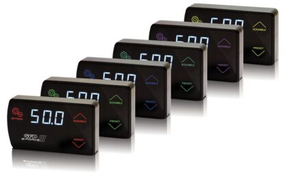 The latest iteration of GFB’s feature-packed electronic boost controller now has the ability to monitor and display your engine’s air/fuel ratio in either Lambda or AFR. By connecting the analogue output of most wideband O2 controllers (i.e. Innovate LC-2