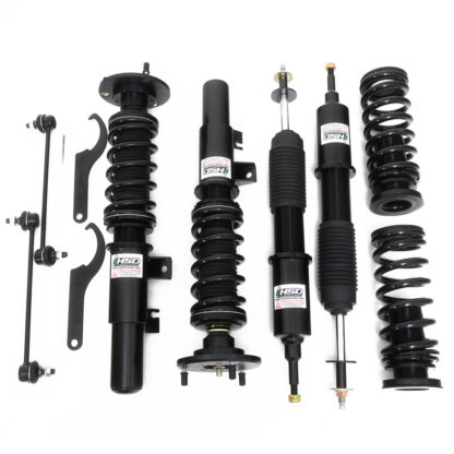The BMW 1 Series Hatchback HSD DualTech Coilover suspension kit has been developed in partnership between HSD and Driftworks for all E81 and E87 Models. What's in the box? 4 x Dualtech coilovers 2 x C spanners 1 x Set of fitting instruc