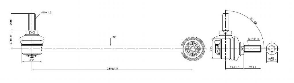 TRC4072L BMW FR LH SWAY BAR LINK
