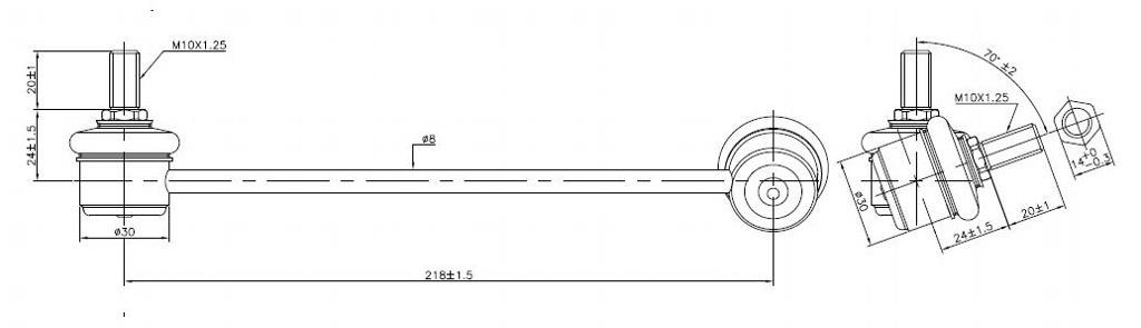 TRC4073L HYUNDAI KIA FR LH SWAY BAR LINK