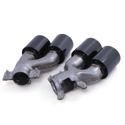 M5 style quad tip upgrade over OEM exhaust tips