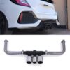 Gravity Performance tailpipe conversion kits are designed to replace the rear section of your OE exhaust with triple exit pipes. Our Gravity Performance exhaust conversion fits with Type R style diffusers to give your vehicle a full Type R look.