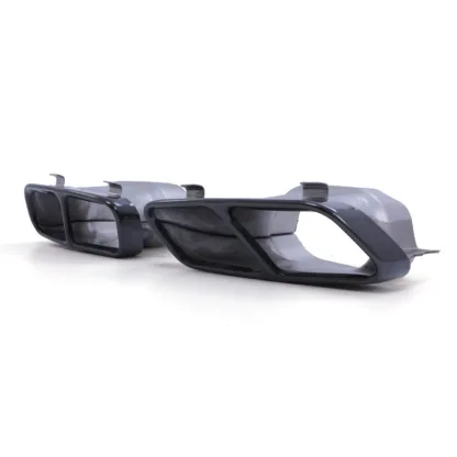 Gravity Performance tailpipes designed to replace the OEM exhaust tips with quad exit pipes. Our Gravity Performance exhaust tips fits with C63 or AMG Line style diffusers to give your vehicle a full AMG look.