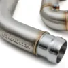 Built-in flexi joint helps reduce exhaust strain