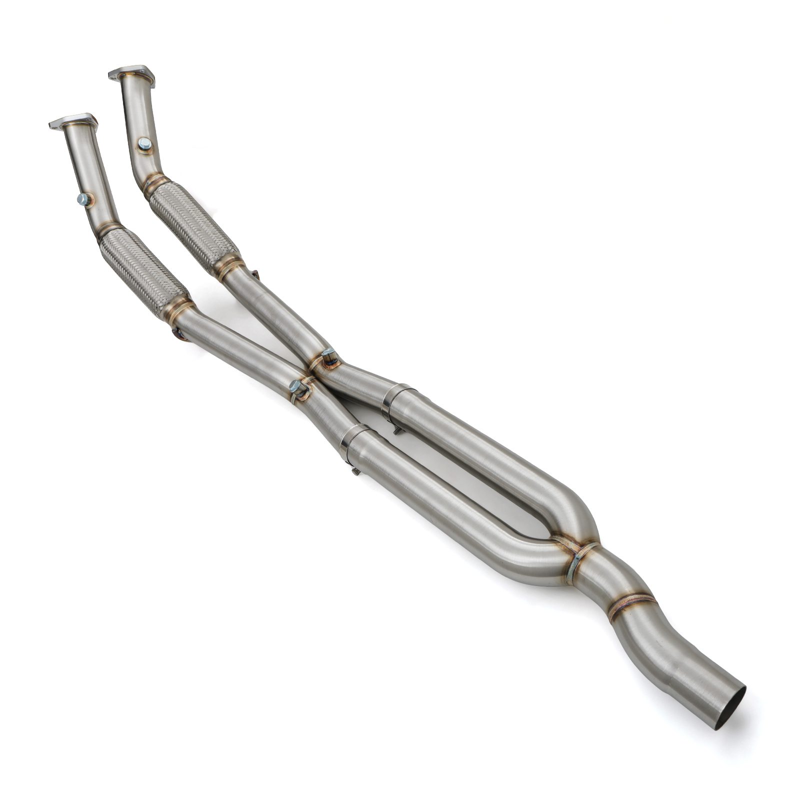 Built in flexi joints reducing strain on the exhaust
