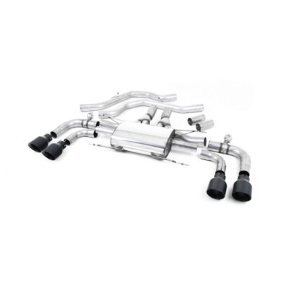 <p>Front Pipe-back-EC Approved – Valved with Quad 100mm GT-100 Cerakote Trims</p>