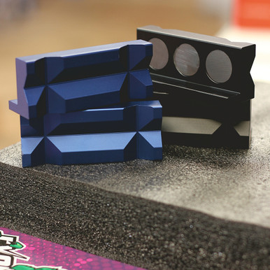 These inserts are designed to make fitting lines easier by securely holding the fittings in place. Their unique hexagonal shape perfectly matches AN fittings. Another massive advantage is that you can assemble the lines horizontally or vertically due to the unique shape machined into the aluminium.