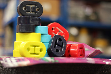 a rubber exhaust hanger will become slack and stretch