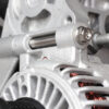 the old OEM alternator bolts become corroded or rounded after being removed and replaced multiple times. We have put together a grade 5 titanium replacement kit to fix this.