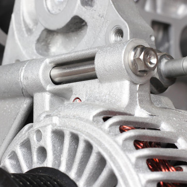 the old OEM alternator bolts become corroded or rounded after being removed and replaced multiple times. We have put together a grade 5 titanium replacement kit to fix this.
