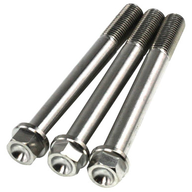 you will notice that they become rusted or rounded after removing and refitting the water pump housing bolts. This is where our titanium kit comes in.