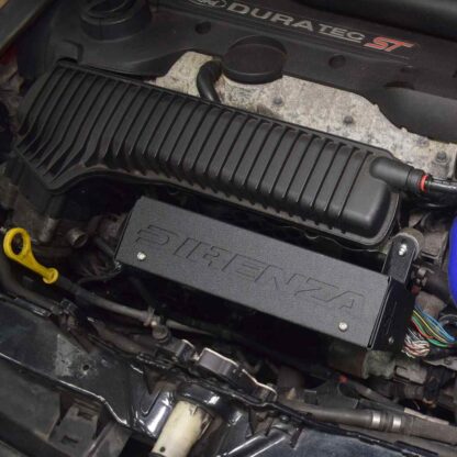 the Direnza ECU Bracket mounts directly to the OEM fitting points while providing an added level of protection for your ECU.