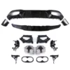 Includes a chrome quad tip exhaust conversion kit
