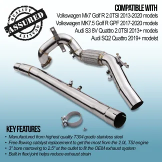 Gravity Performance decats instantly increase power by allowing exhaust gasses to exit the vehicle quicker. Our decats are designed to be direct replacements for the OEM catalytic converter