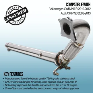 Gravity Performance decats instantly increase power by allowing exhaust gasses to exit the vehicle quicker. Our decats are designed to be direct replacements for the OEM catalytic converter