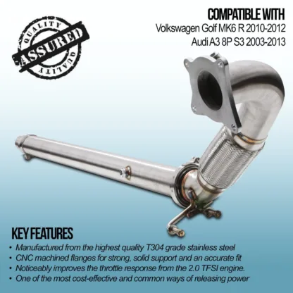 Gravity Performance decats instantly increase power by allowing exhaust gasses to exit the vehicle quicker. Our decats are designed to be direct replacements for the OEM catalytic converter