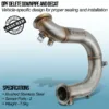 The internal welded U-Bend helps increase the flow of exhaust gases
