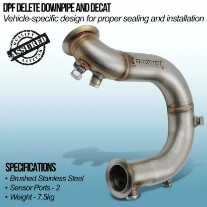 The internal welded U-Bend helps increase the flow of exhaust gases