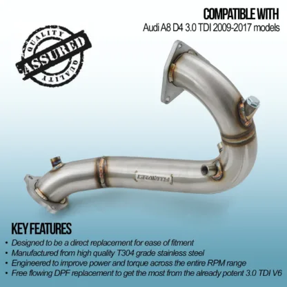 Gravity Performance DPF deletes are made to completely replace the stock DPF eliminating all restrictions. Our performance DPF deletes improve throttle response and allow for improved exhaust flow increasing power and torque.