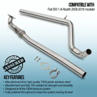 Gravity Exhaust centre sections are designed in house using the OEM mounting points to ensure smooth fitment every time. Using the highest quality T304 stainless steel for performance and durability.