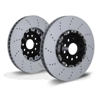 Gravity Floating Front Drilled and Ventilated 357mm Brake Disks - VW Volkswagen MK8 R 2020+