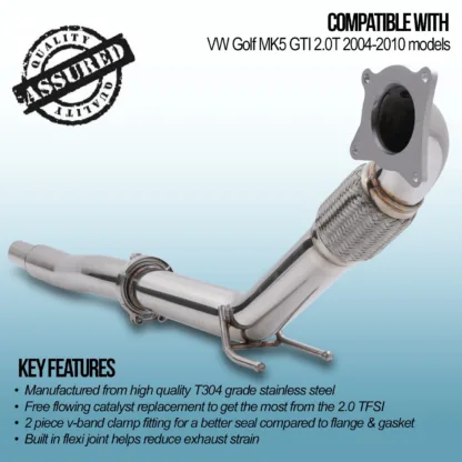 Gravity Performance decats are made to completely replace the stock catalytic converter eliminating all restrictions. Our Performance decats improve throttle response and allow for improved exhaust flow increasing power and torque.