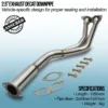 Mandrel bent and fully TIG welded for strength and durability