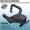 we recommend removing the upper radiator shroud located behind the front bumper and opening up the passenger side slam panel air feed. 
