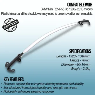 Gravity Performance Strut Braces solidly mount two parts of your car together